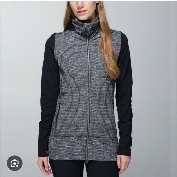 lululemon athletica Jackets & Blazers - LULULEMON | Stride Jacket II Sz 8 In Coco Pique Black SZ 4